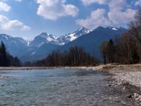 Tiroler Achen Blick auf Breitenstein; Geigelstein und Roßalpenkopf